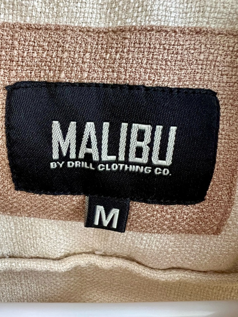 Malibu by Drill Clothing Co. Cream & Tan Short-Sleeve Button-Down Shirt - Picture 4 of 6